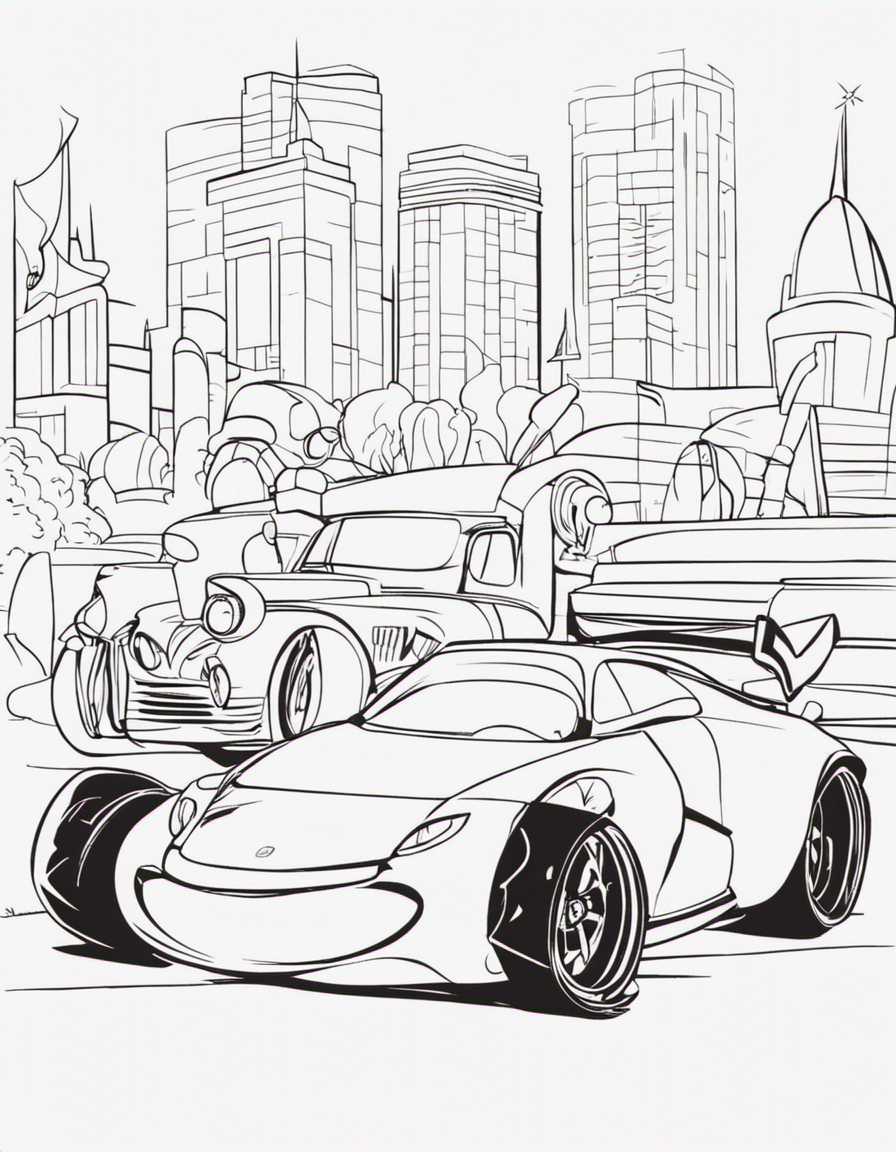 disney cars for children coloring page