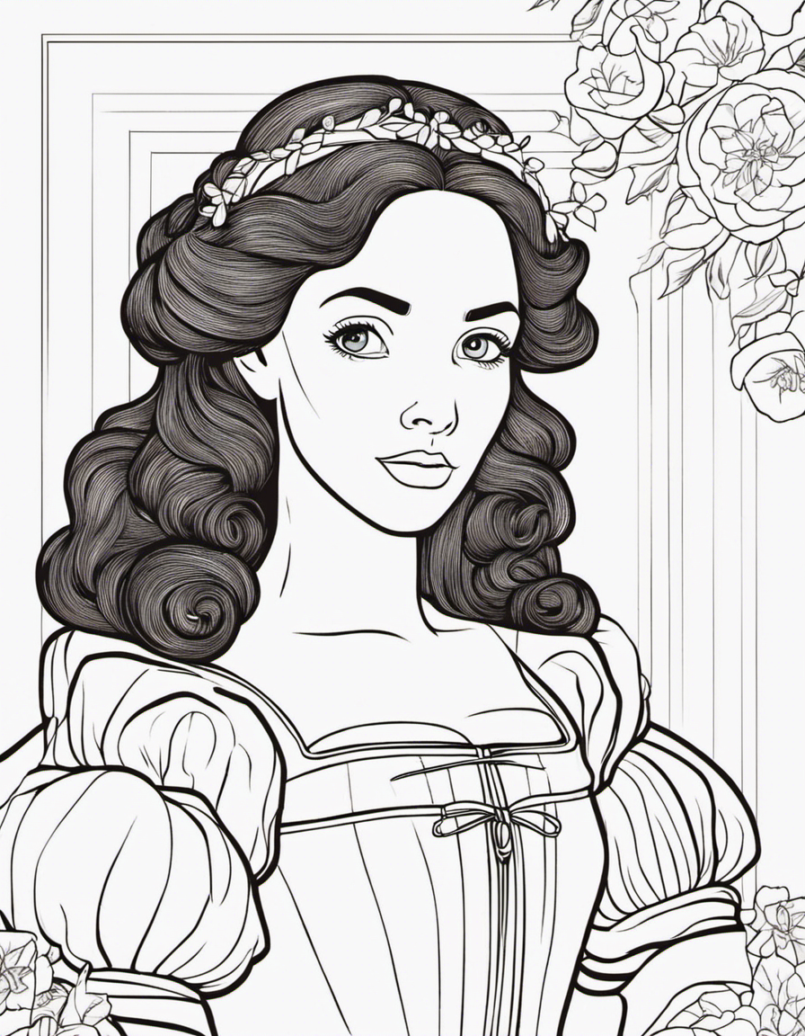 snow white for children coloring page