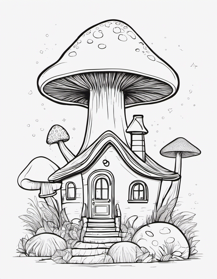 mushroom coloring pages