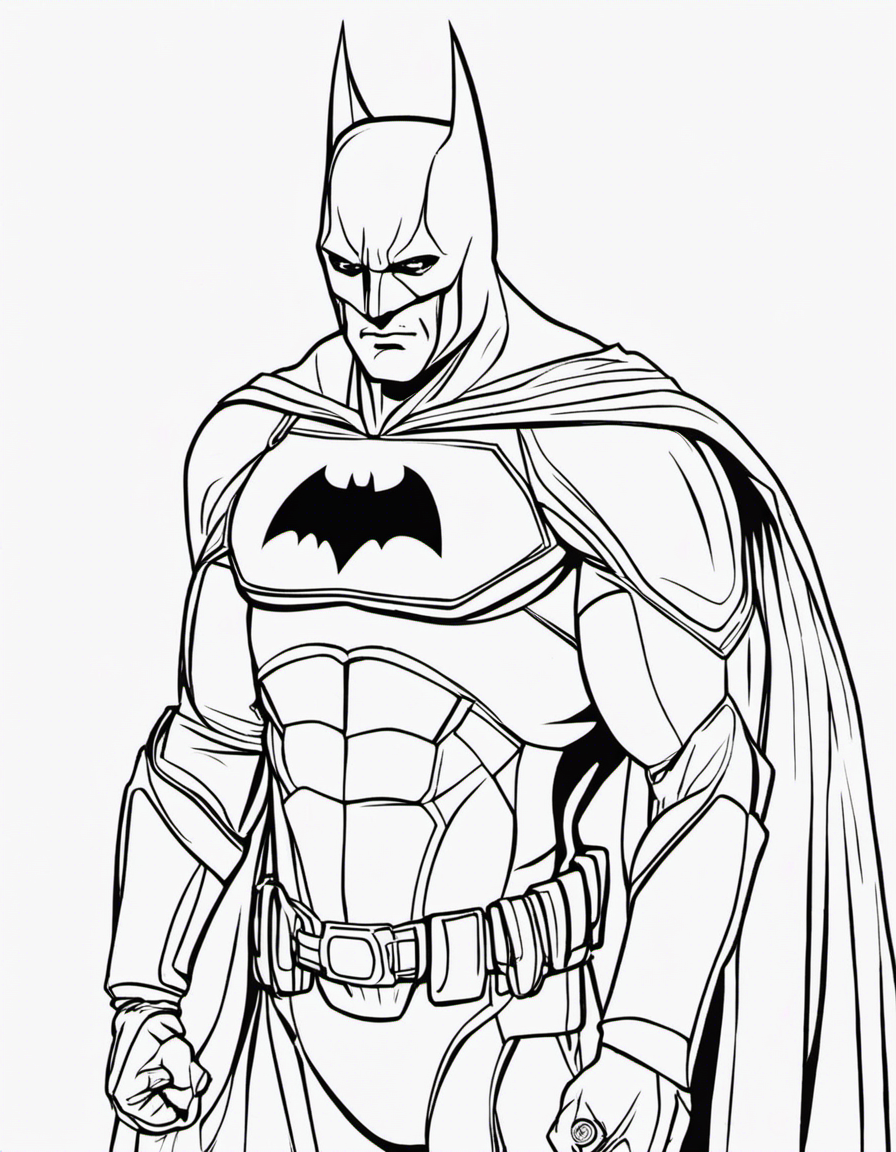 realistic batman coloring page