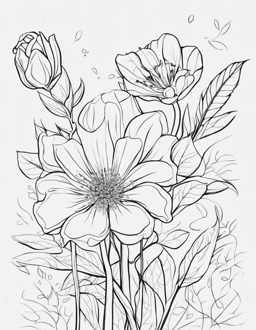 flower for adults coloring page