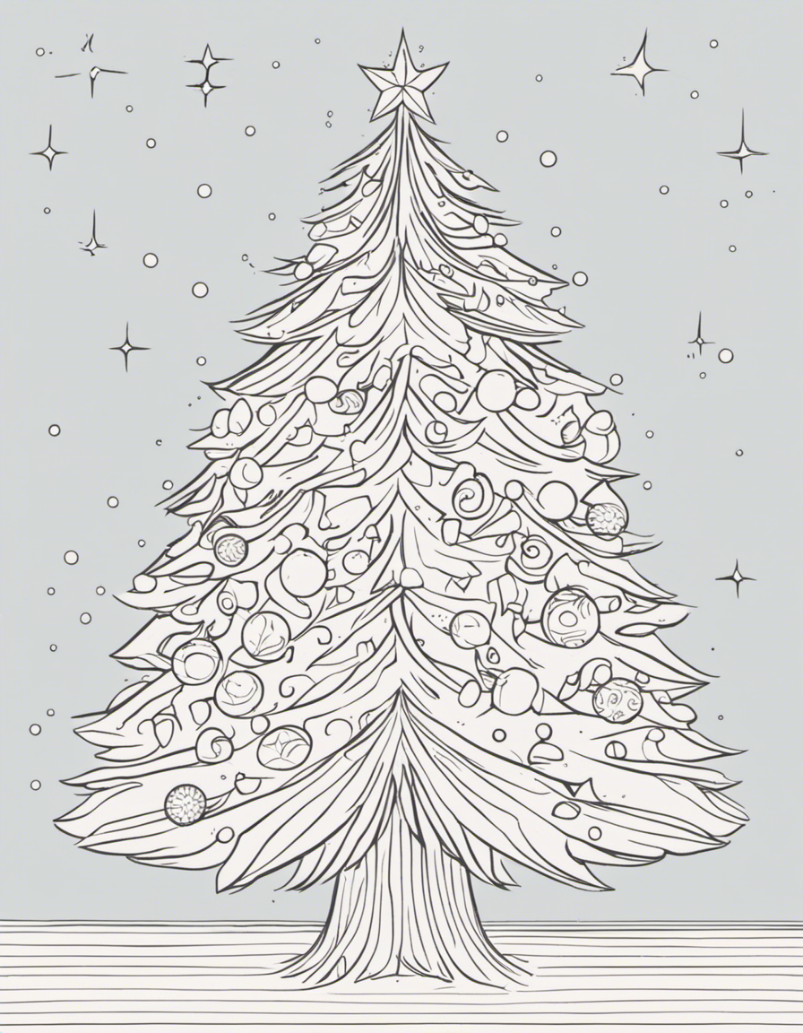 christmas tree coloring pages