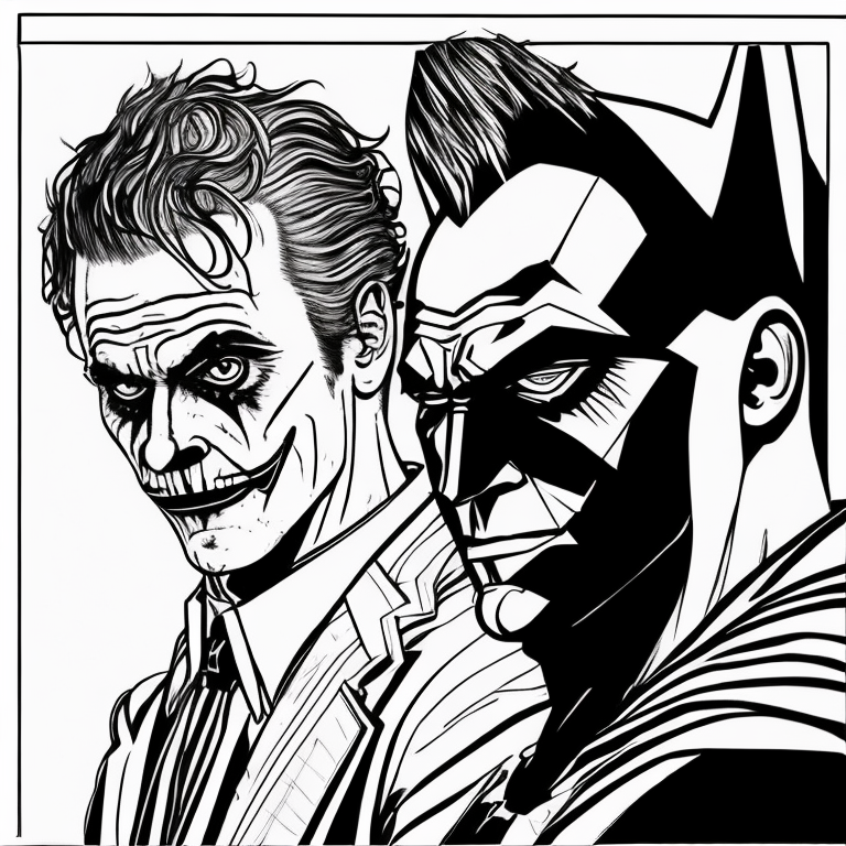 the joker standing face to face with batman