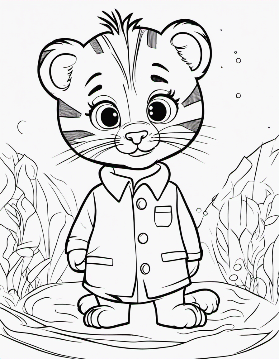 cartoon daniel tiger coloring page