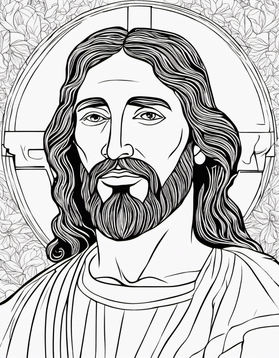 Free jesus for adults coloring page 2023