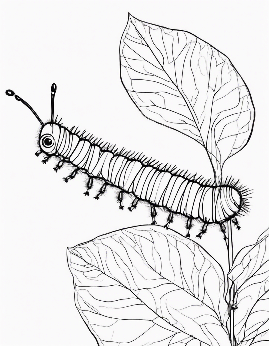 caterpillar coloring pages