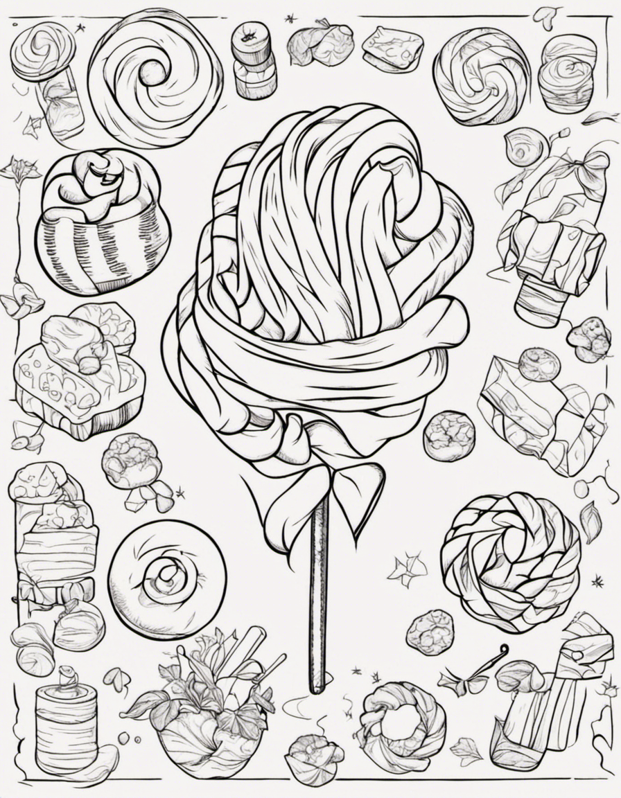 realistic candy coloring page