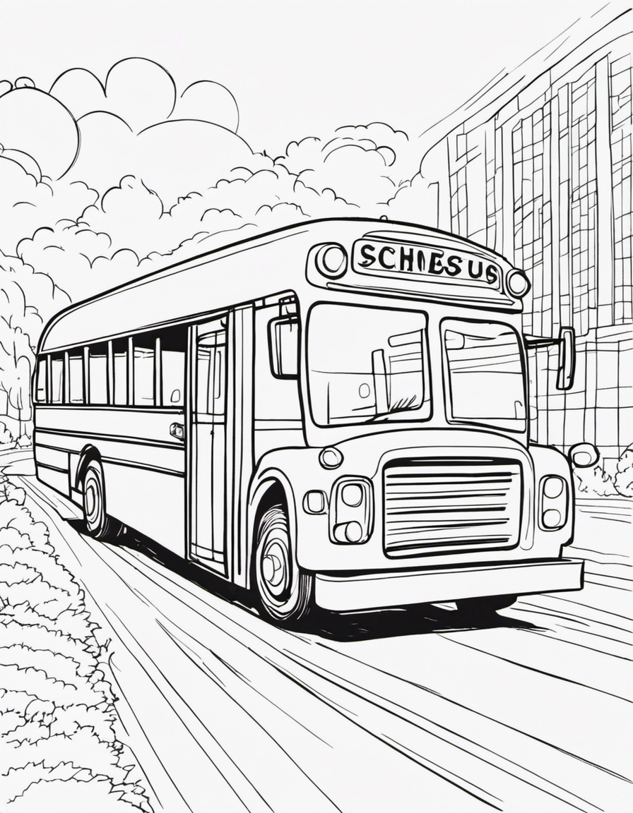 school bus coloring pages