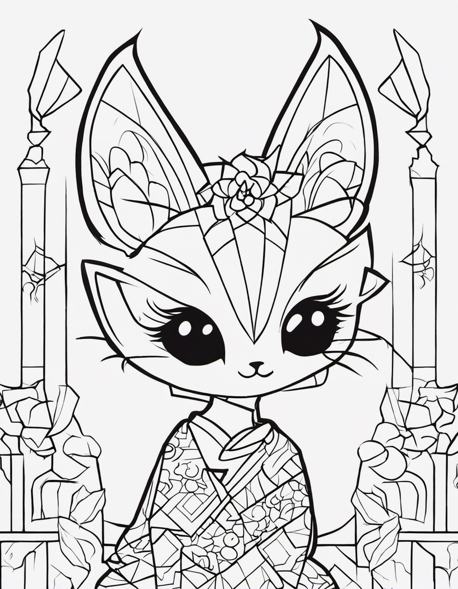 Kuromi coloring page