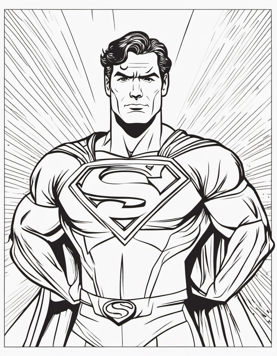 superman for children coloring page