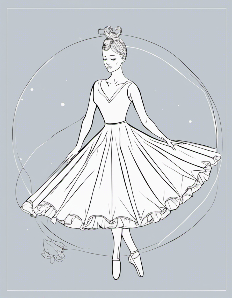 Ballerina dog coloring page