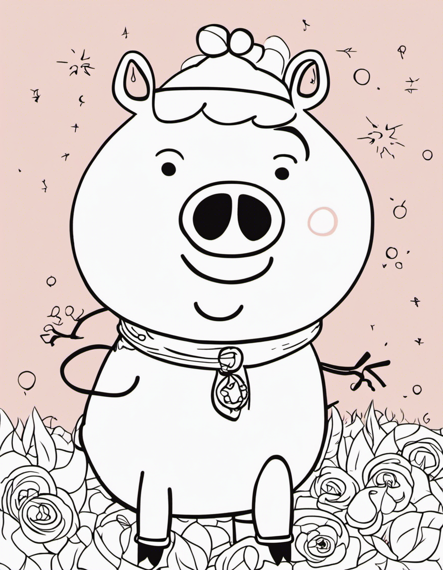 peppa pig for children coloring page