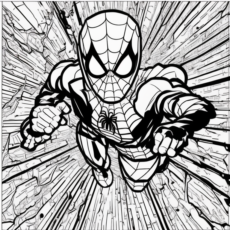 spiderman coloring page