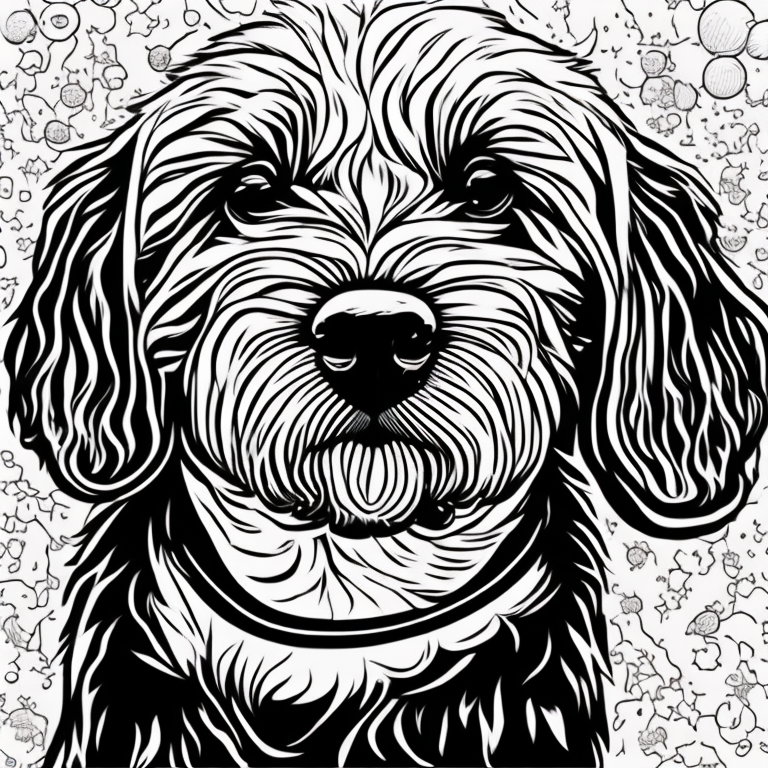 a cute dog coloring page