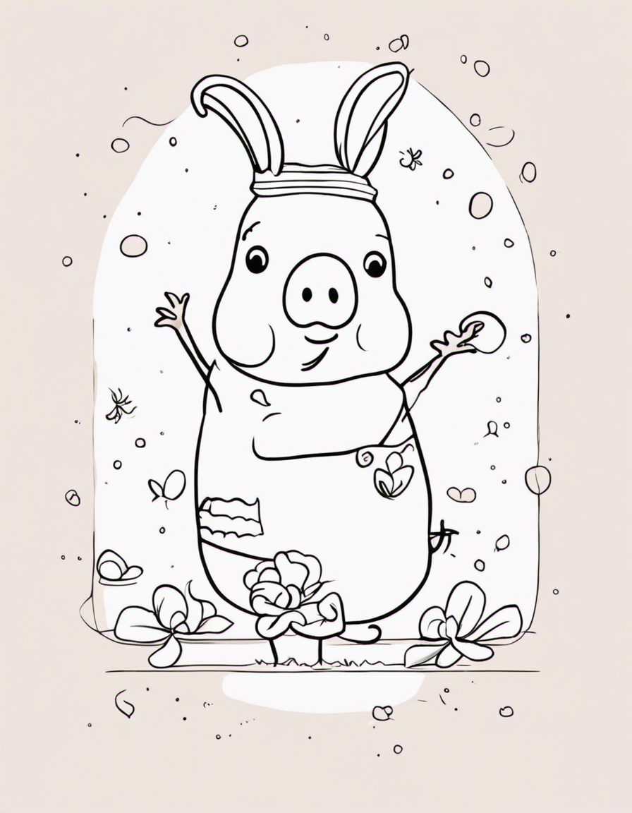 realistic peppa pig coloring page