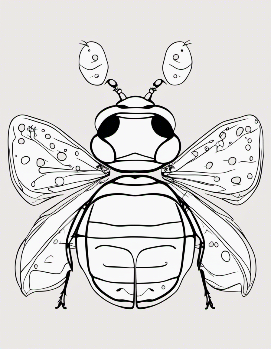 cartoon ladybug coloring page