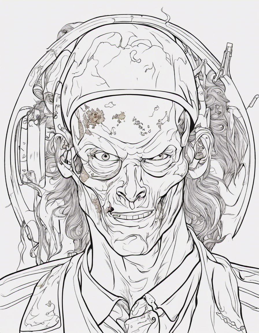 zombie for adults coloring page