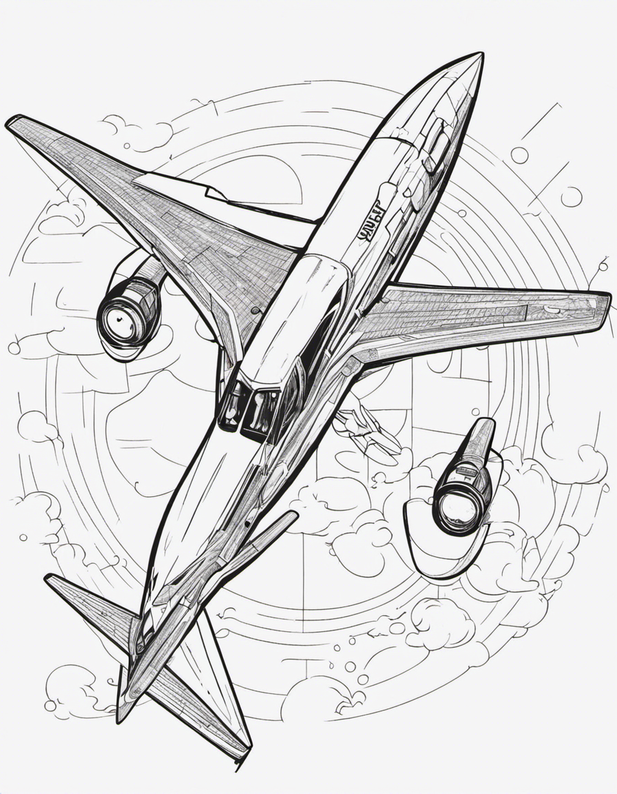 airplane coloring page