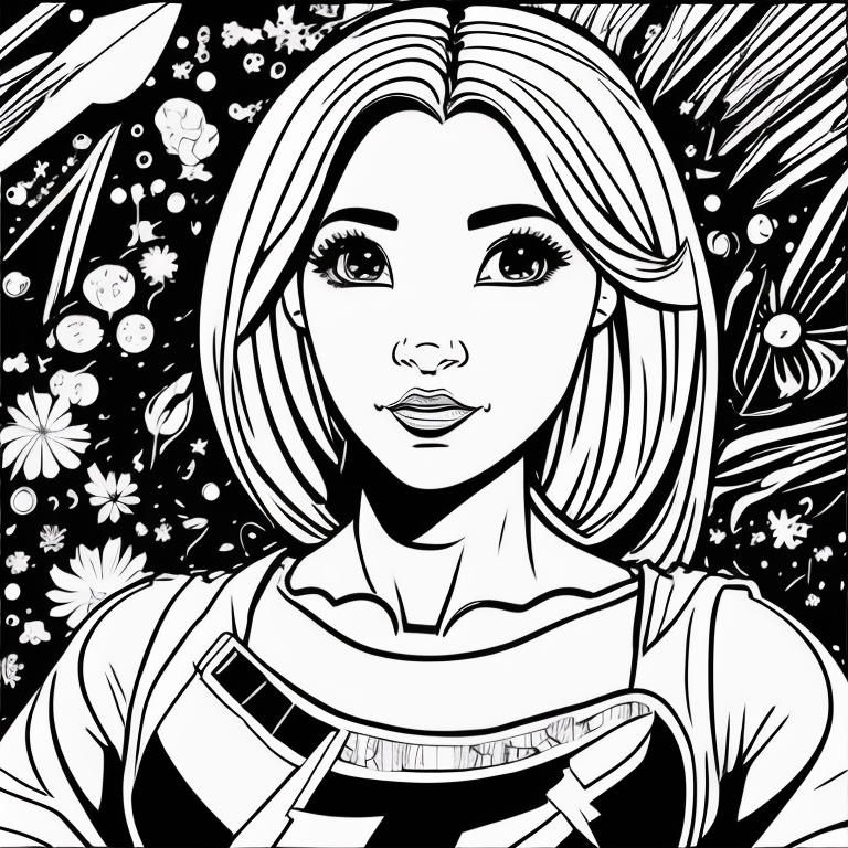 barbie coloring page