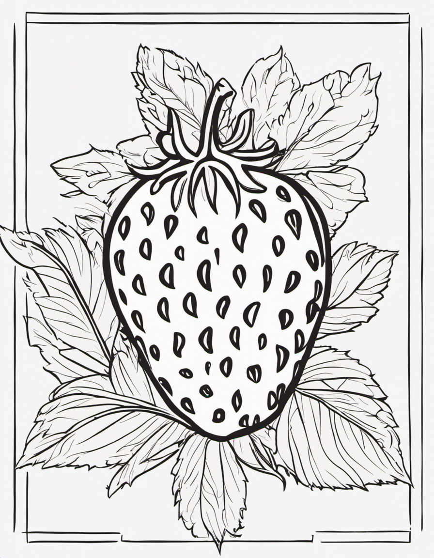 strawberry coloring page