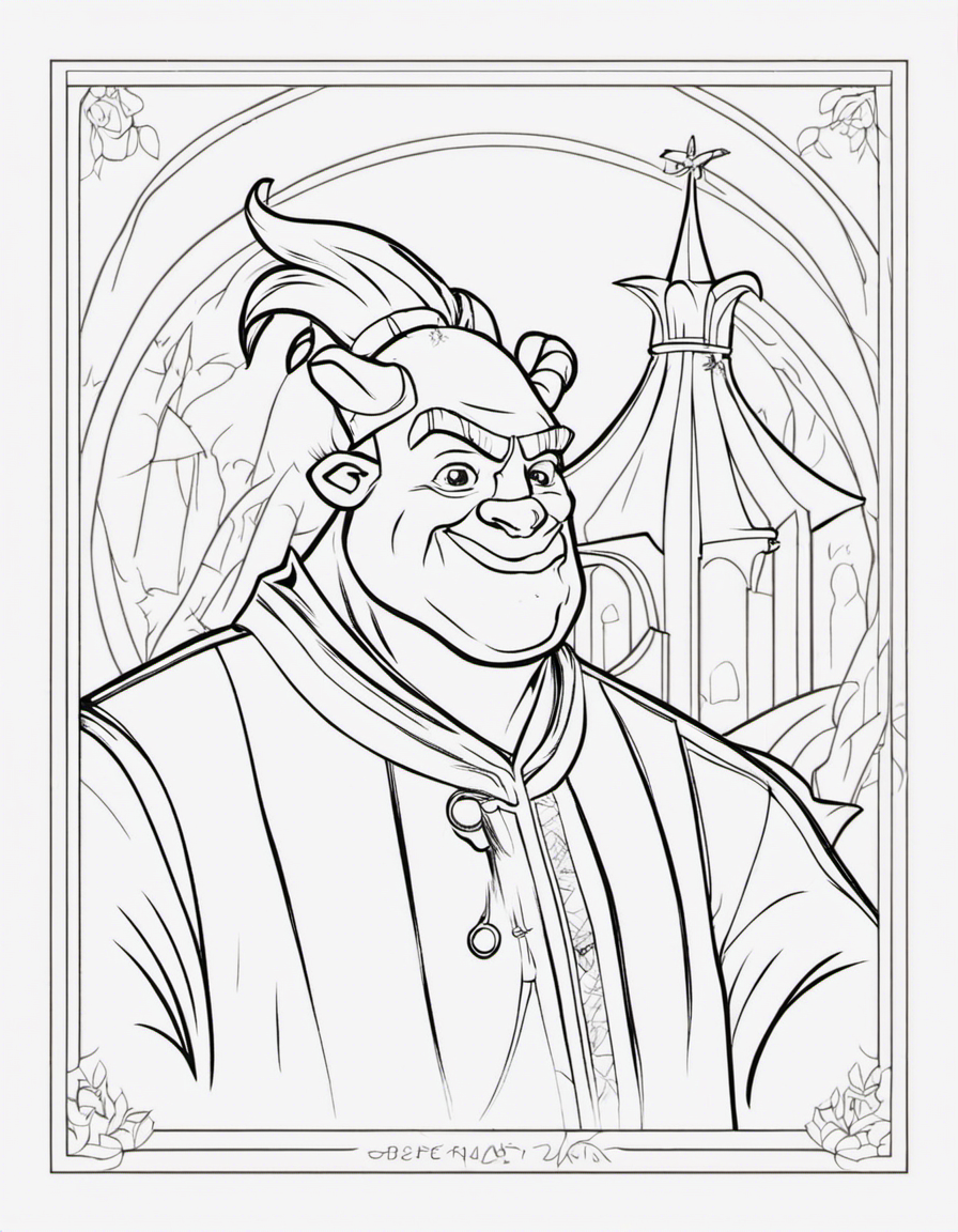 cartoon shrek coloring page