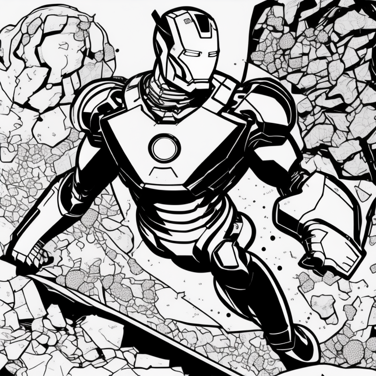 Iron man coloring page