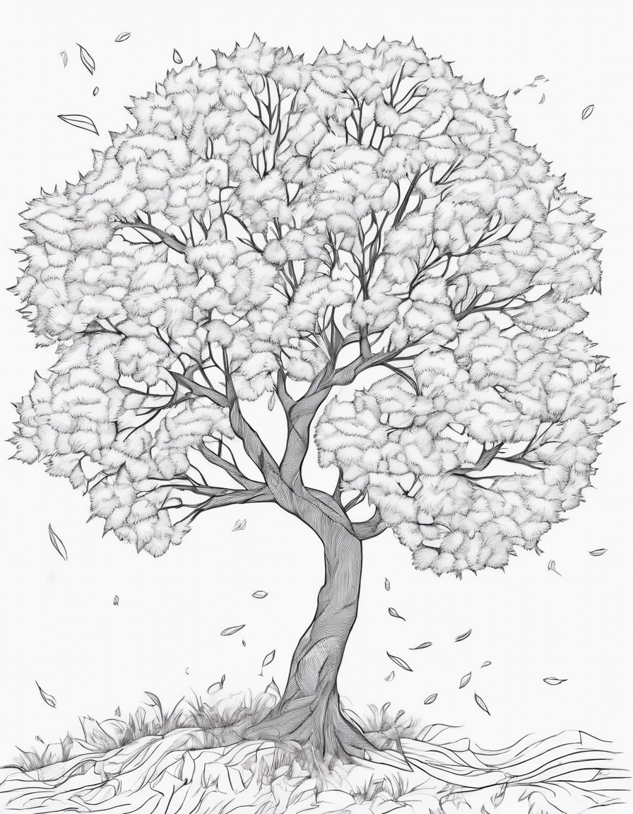 tree coloring pages