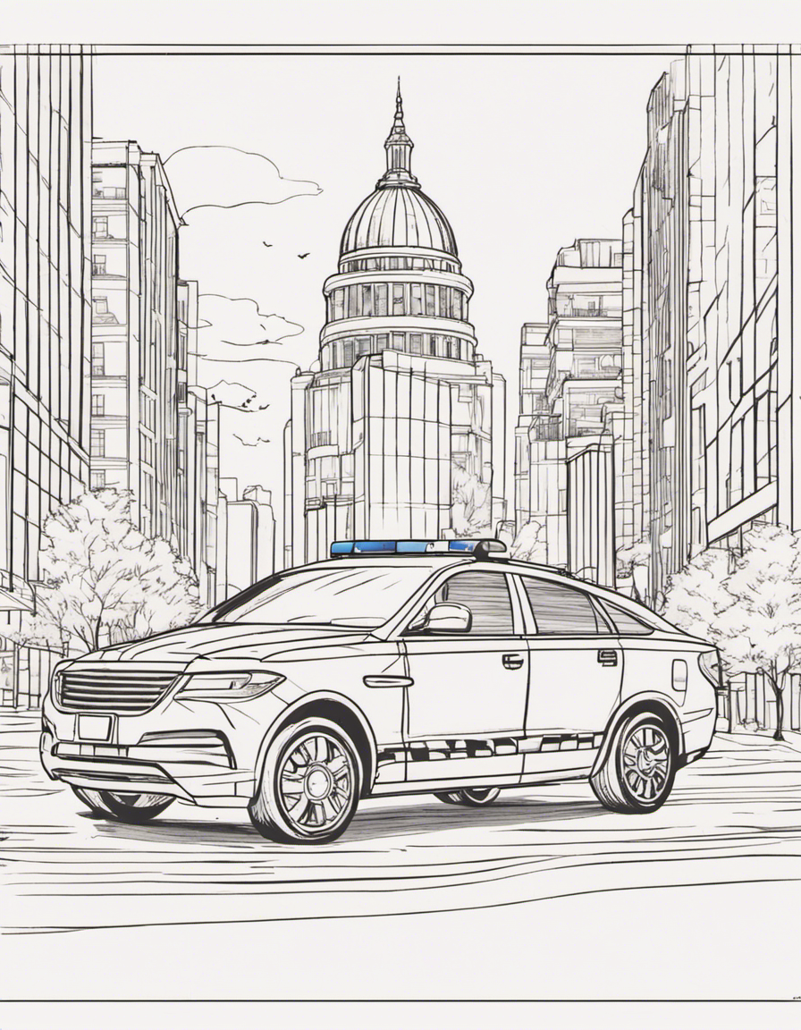 realistic police coloring page