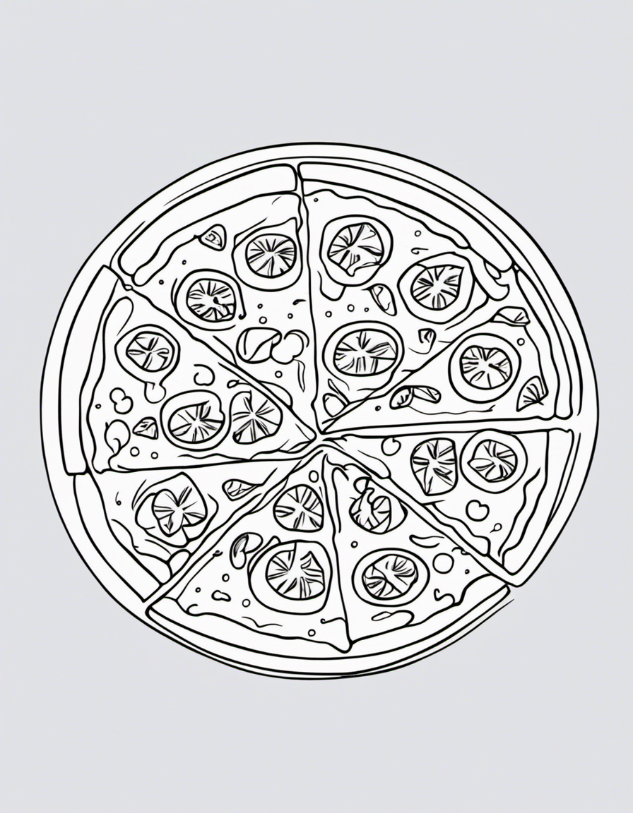 pizza for children coloring page