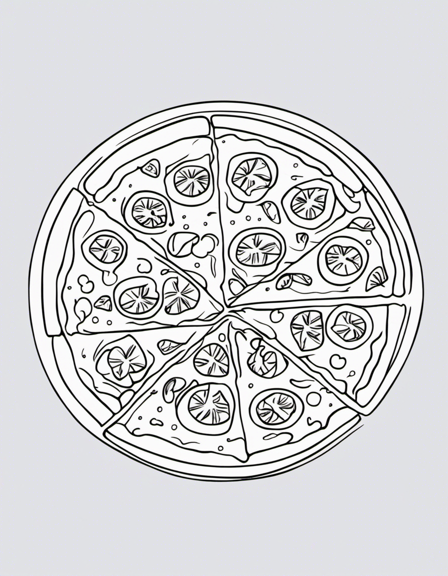 pizza coloring pages