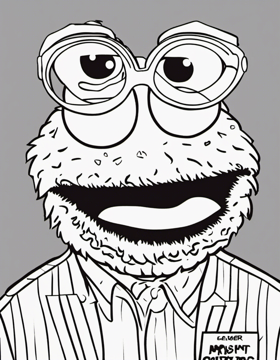 sesame street for adults coloring page