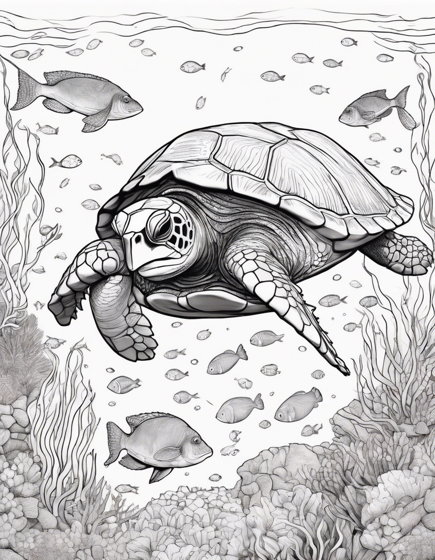 turtle coloring pages