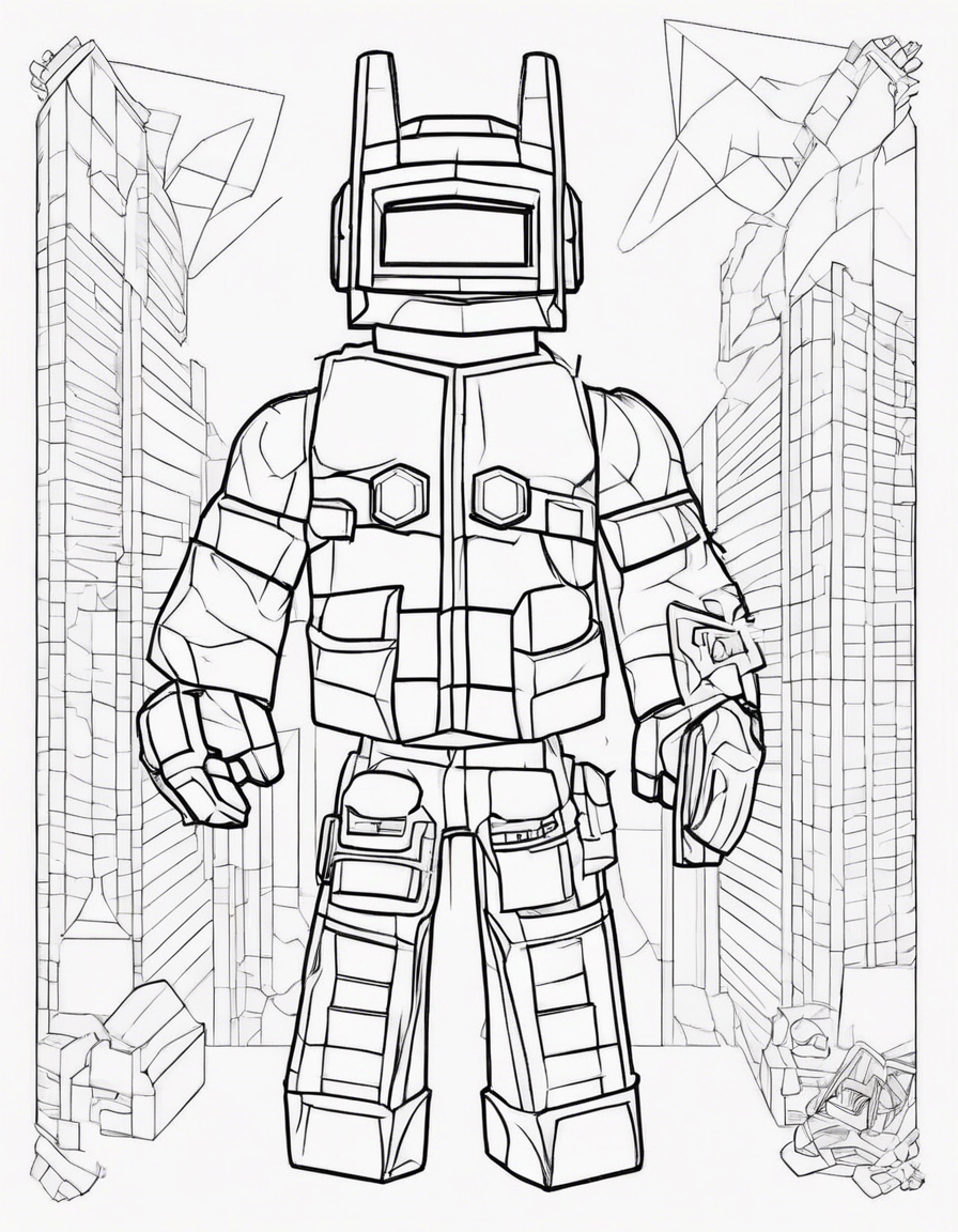 ROBLOX COLORING PAGE, DETAILED WITH A LOT OF CHARACTERS coloring page