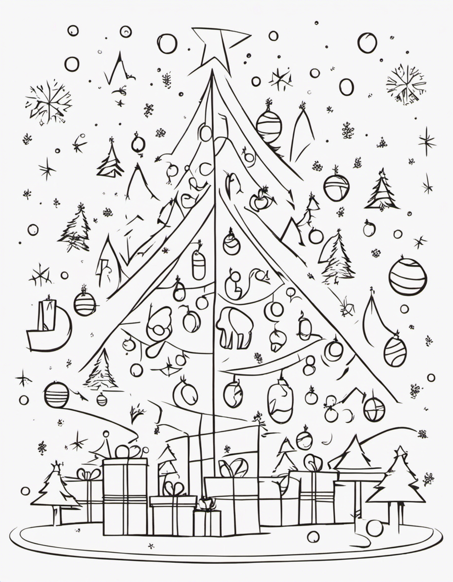 christmas lights for children coloring page