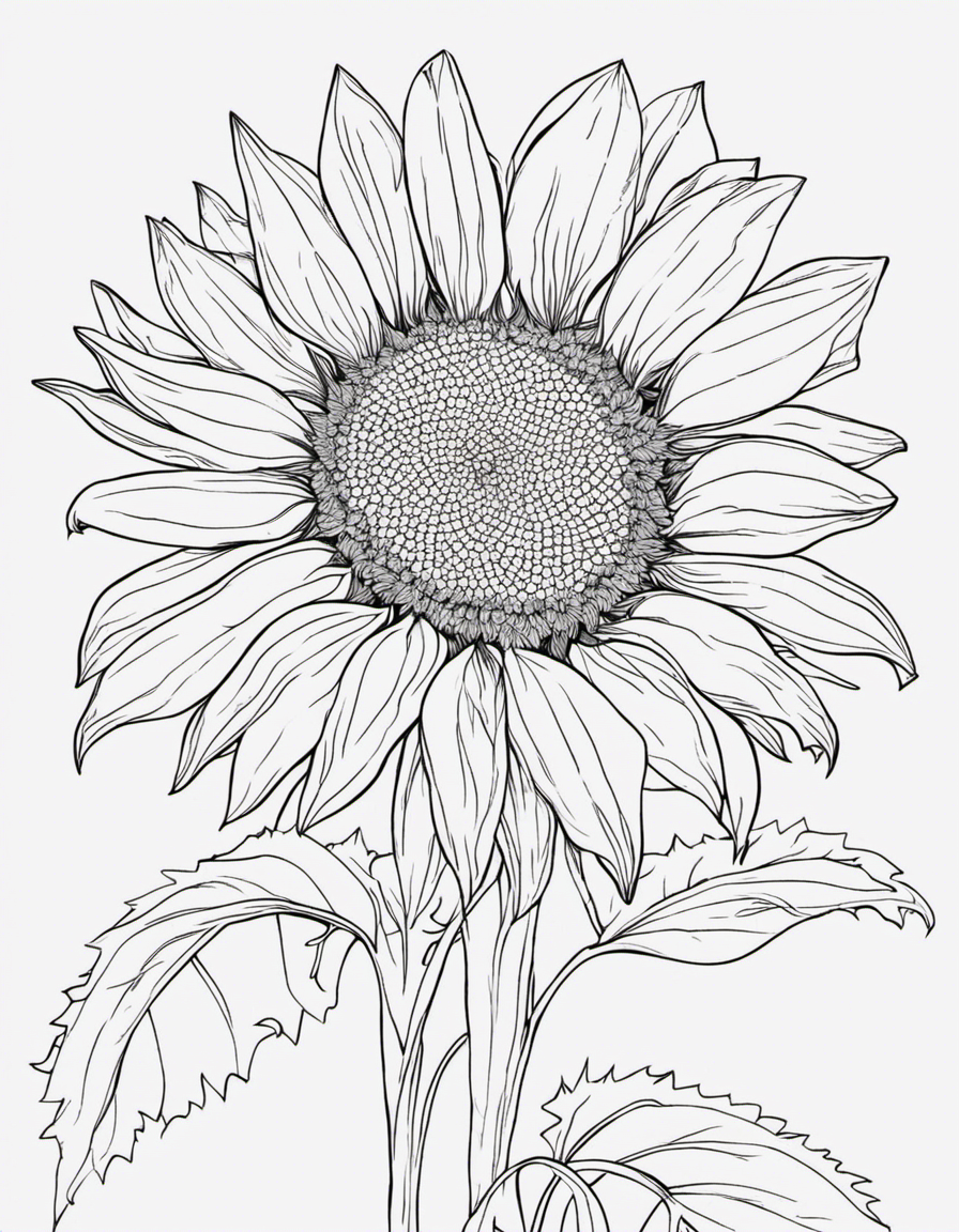 sunflower coloring pages