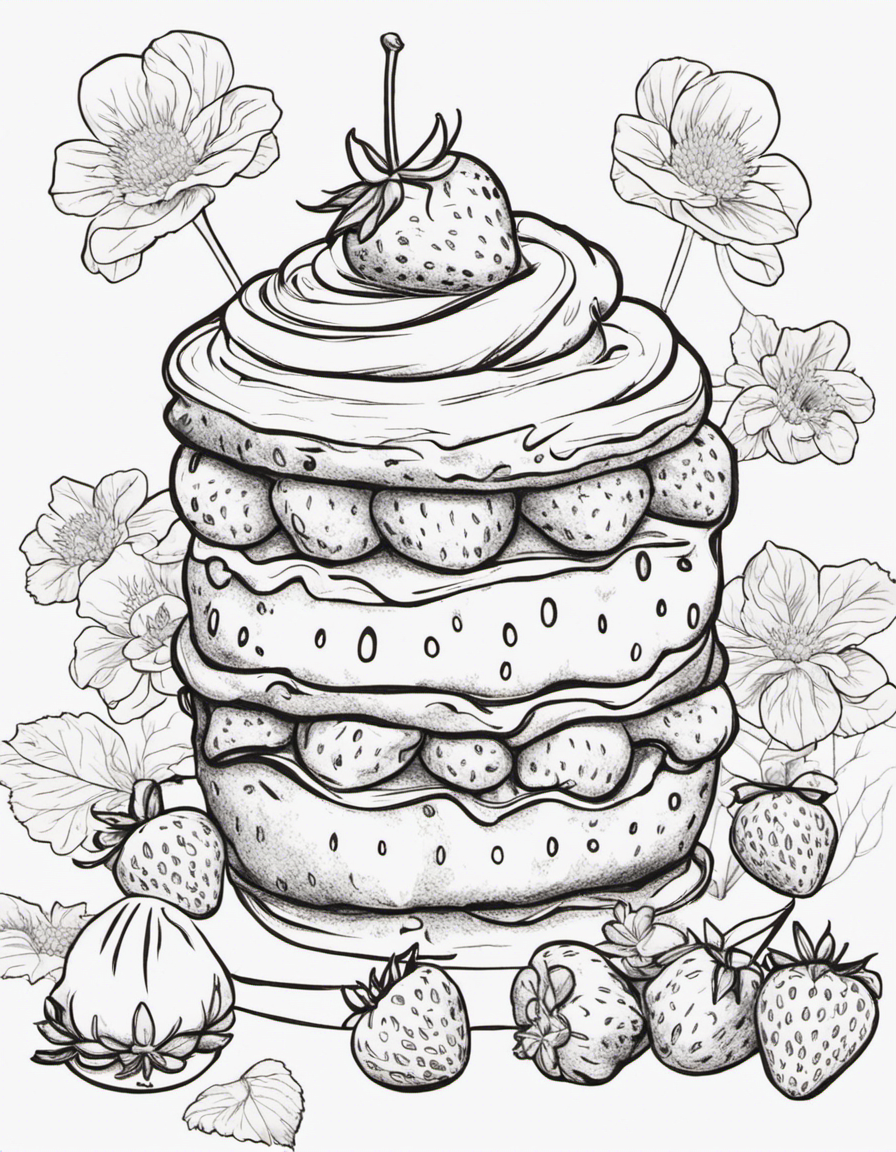 strawberry coloring pages