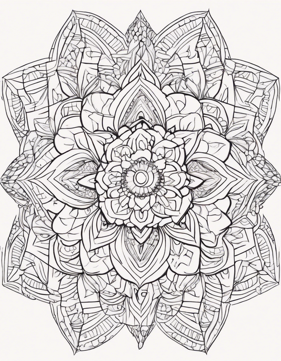 zentangle mandala coloring page