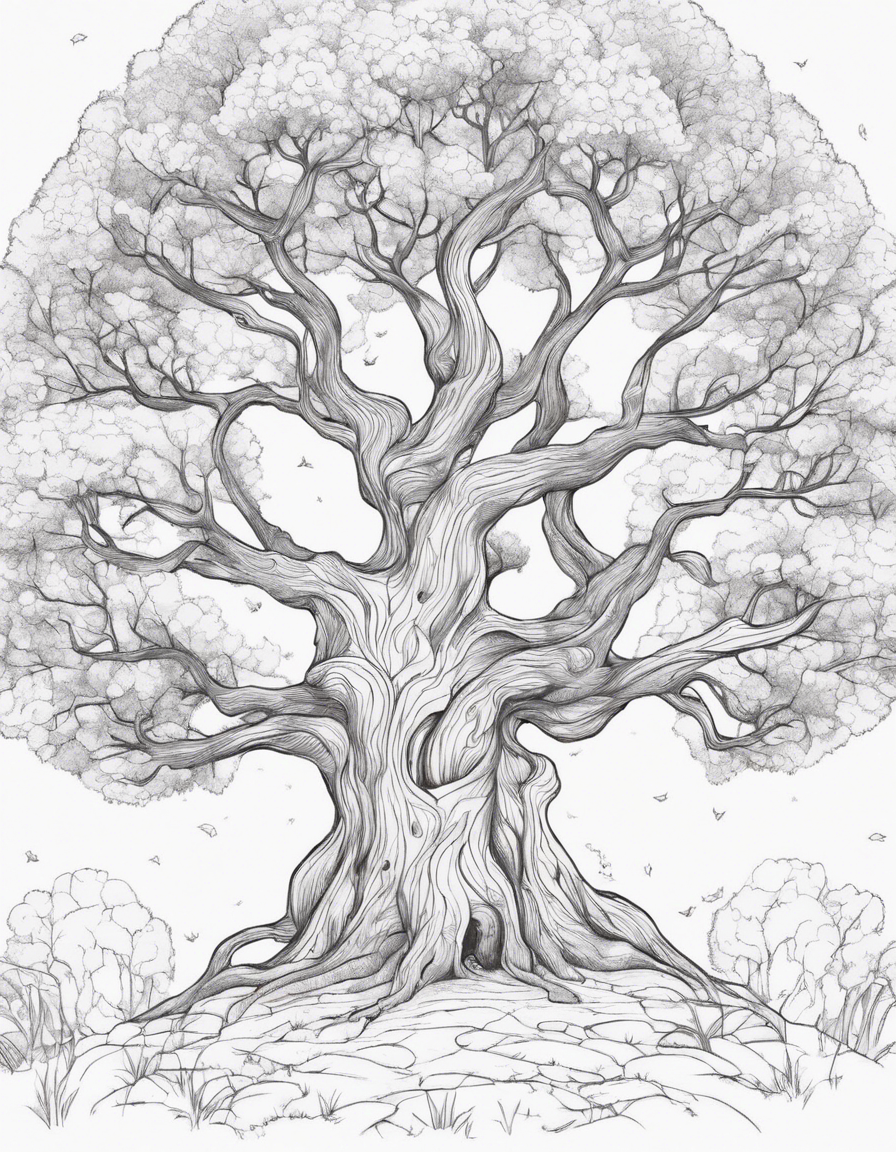 tree coloring pages