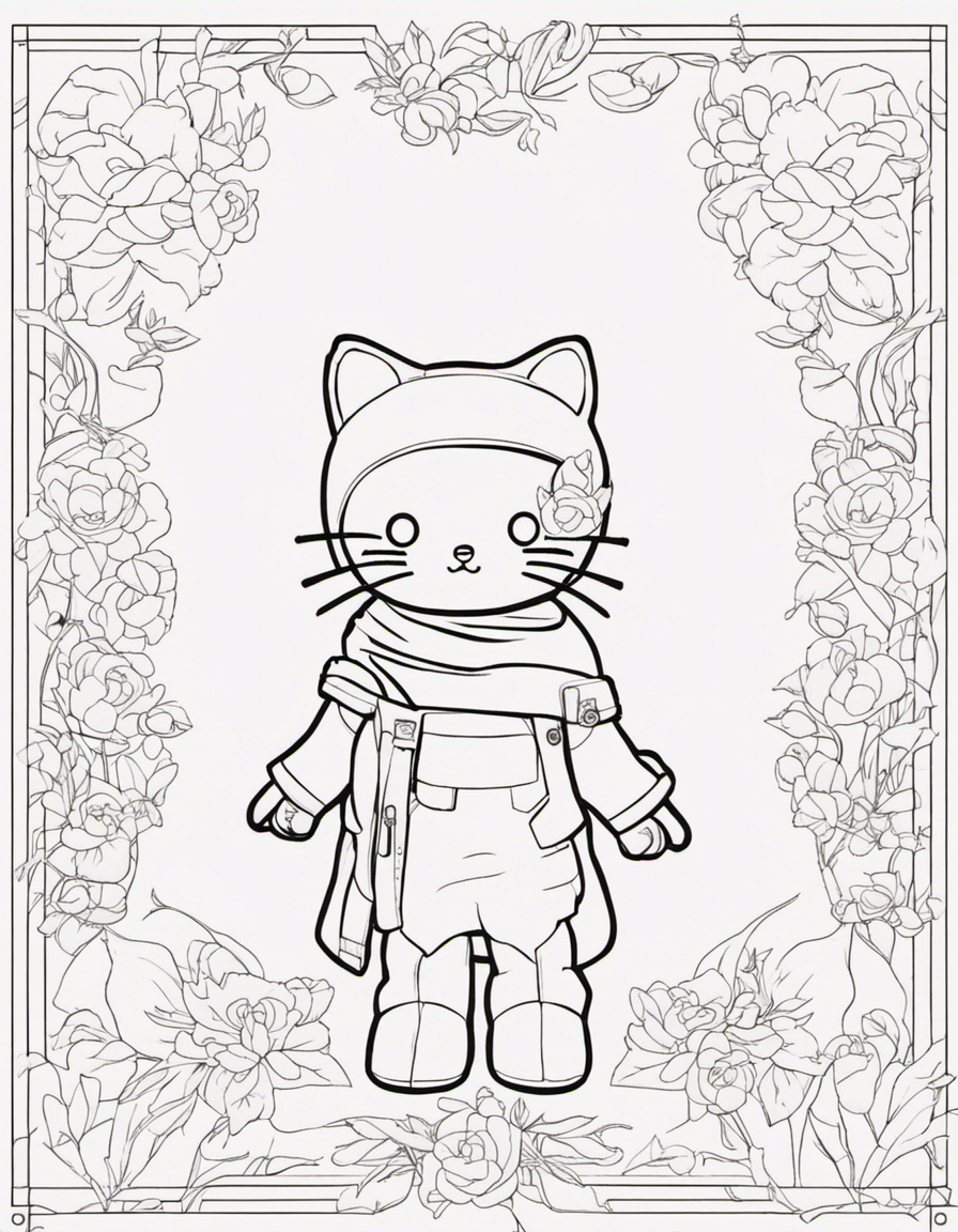 hello kitty for adults coloring page