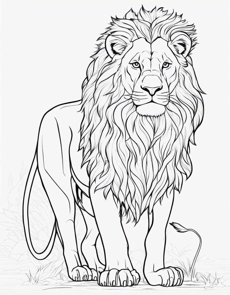 realistic lion guard coloring page