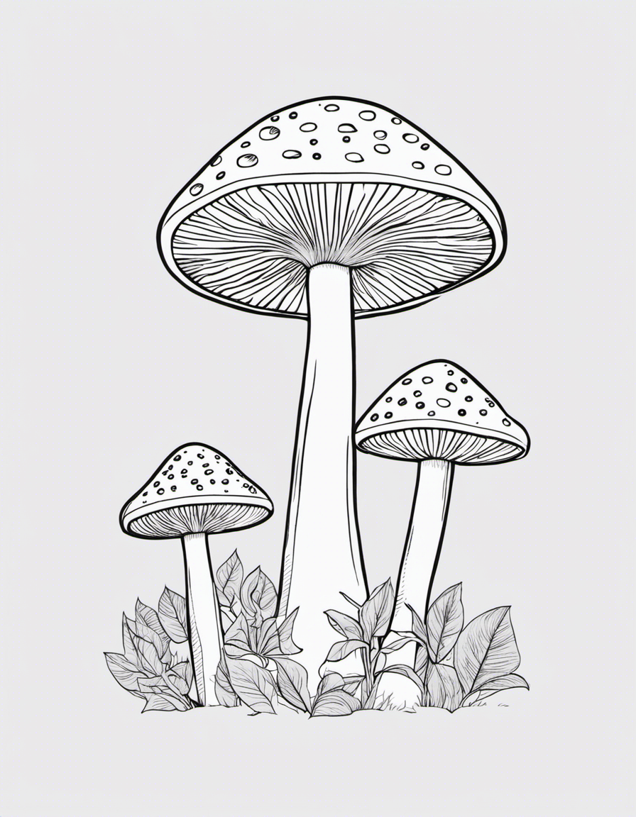 mushroom coloring pages