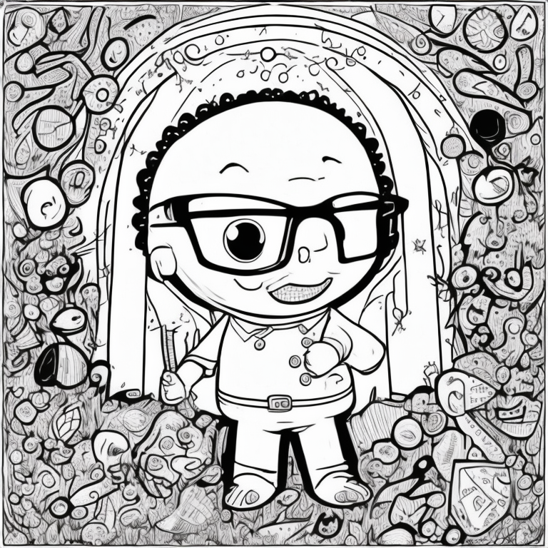 Padre fofo para livro infantil  coloring page