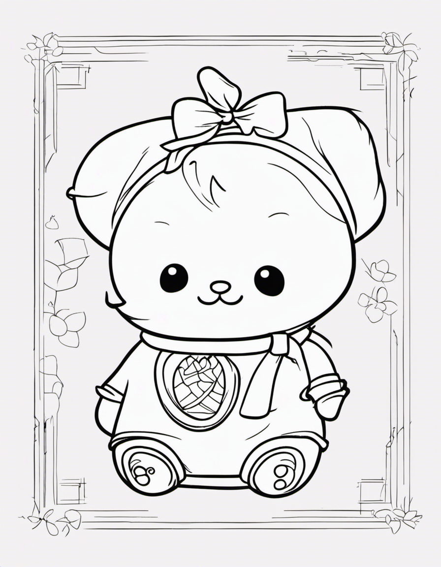 cartoon pompompurin coloring page