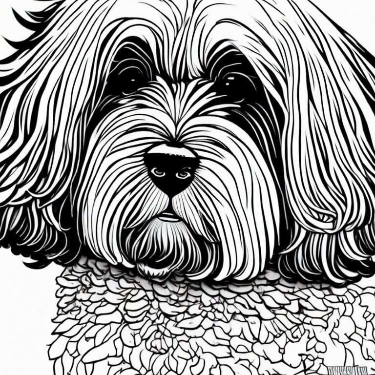 Lhasa Apso para colorir coloring page