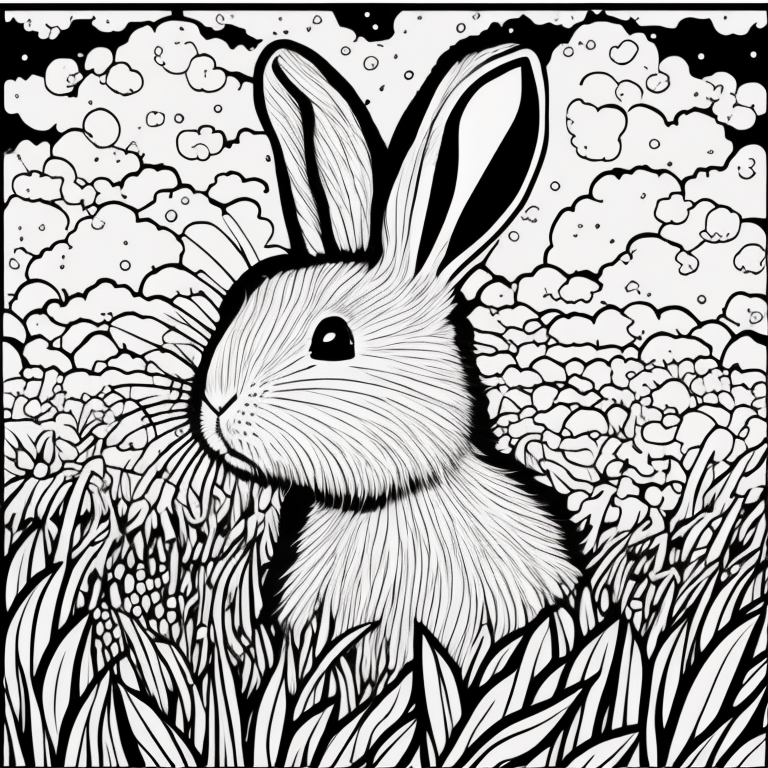 Rabbit in a field 