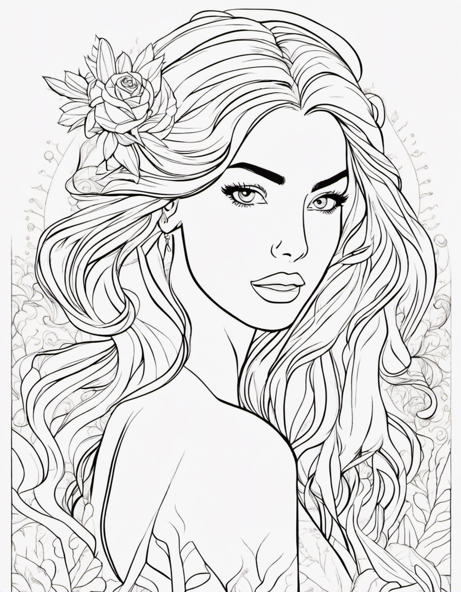 ariel for adults coloring page