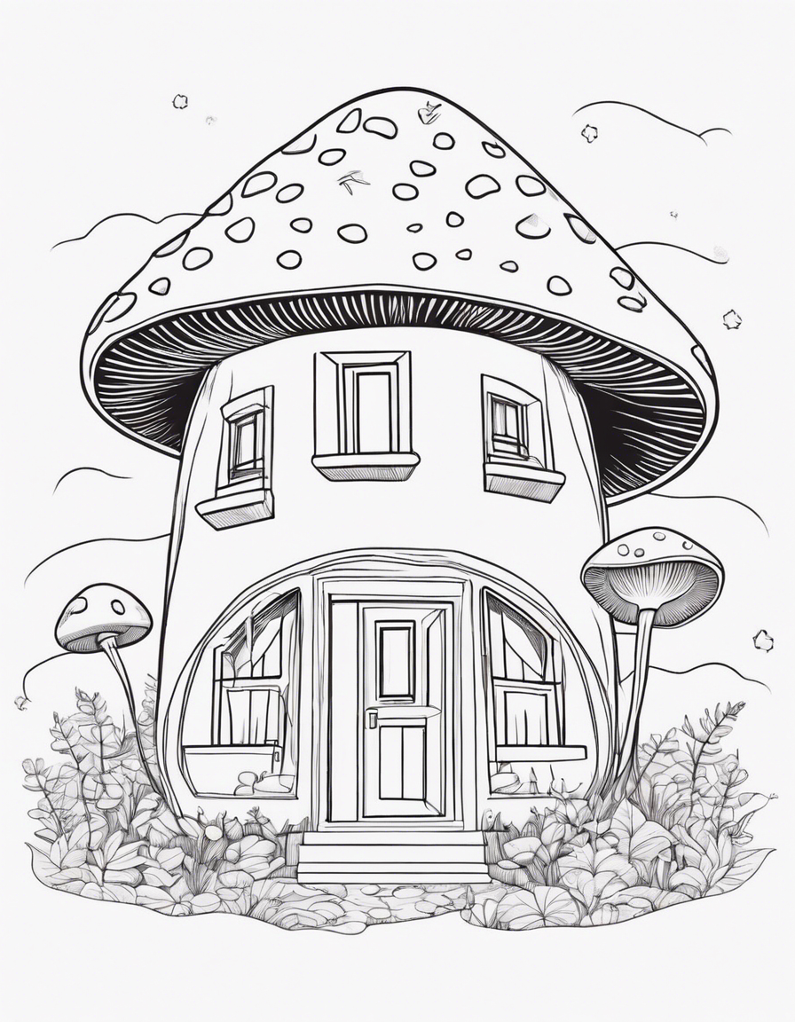 mushroom coloring pages