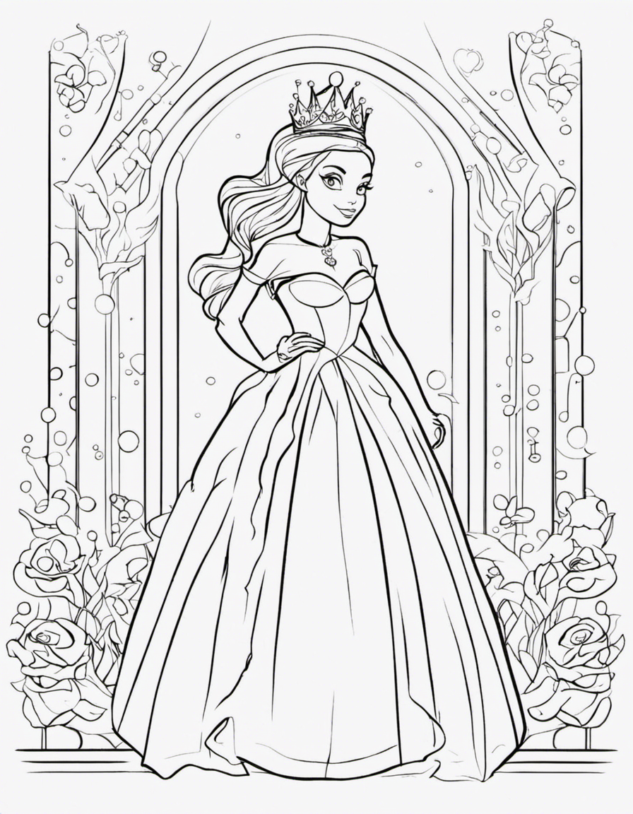 princess and frog for adults coloring page