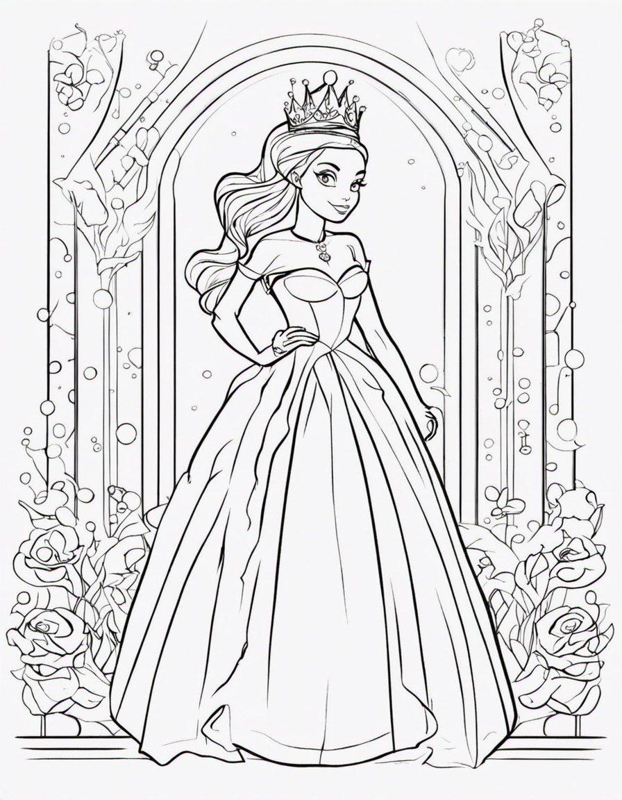 princess and frog coloring pages