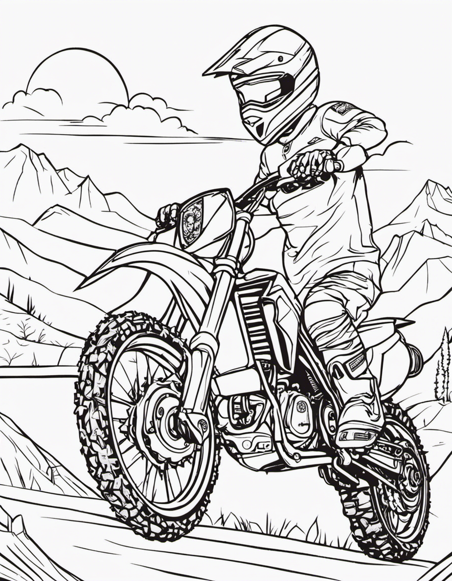 dirt bike coloring pages